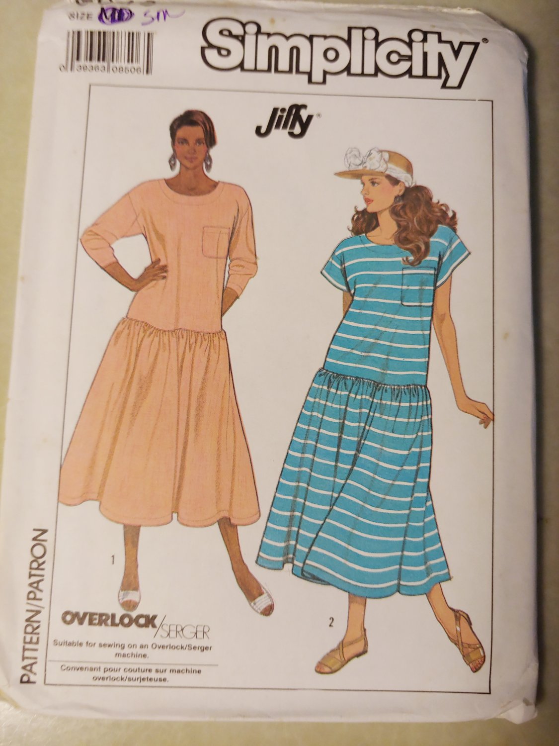 Misses Jiffy Dress Simplicity 9043 Pattern, Size Small 10 12, UNCUT