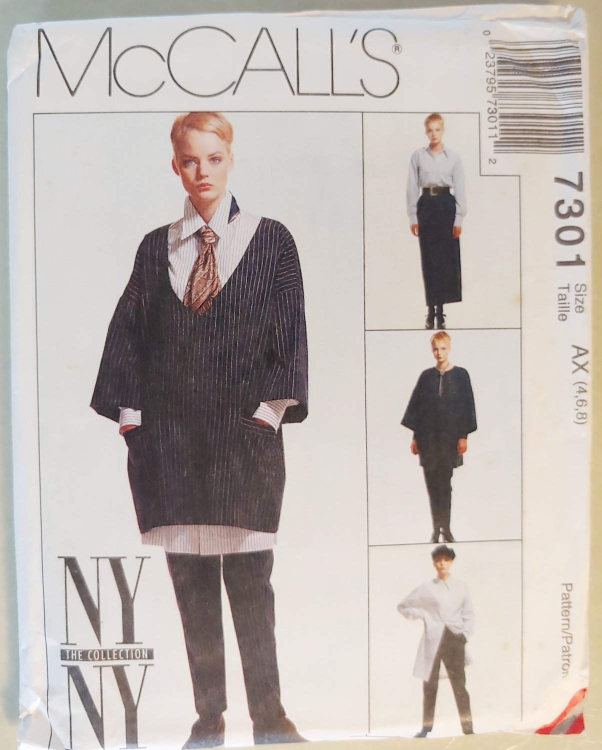 Easy McCalls 7301 Misses  Tunic Shirt Skirt & Pants  Pattern, Sz 4, 6, 8, Uncut