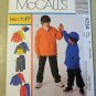 Boys Unlined Jacket Pants & Hat McCall's 4234 Pattern,  Sz Xsm Sm, UNCUT