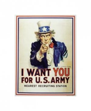United States Army - Uncle Sam - I Want You Tin Sign