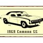 1969 Camaro SS - Metal Art Sign