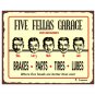 Five Fellas Garage - Metal Art Sign