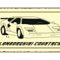 Lamborghini Countach - Metal Art Sign