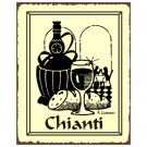 Chianti Wine Metal Art Sign
