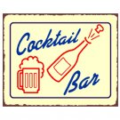 Cocktail Bar Metal Art Sign