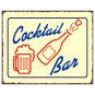 Cocktail Bar Metal Art Sign