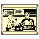 Cocktail Lounge and Restaurant Metal Art Sign