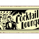 Cocktail Lounge Metal Art Sign