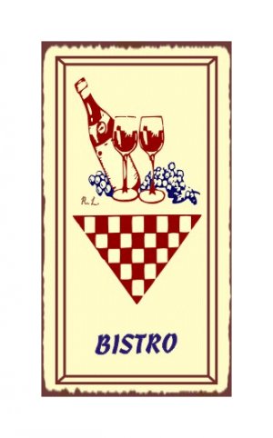 Wine Bistro Metal Art Sign
