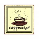 Cappuccino Metal Art Sign