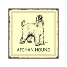 Afghan Hound Metal Art Sign