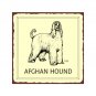 Afghan Hound Metal Art Sign