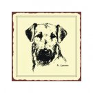 Airdale Sketch Dog Metal Art Sign