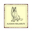 Alaskan Malamute Dog Metal Art Sign