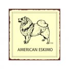 American Eskimo Dog Metal Art Sign