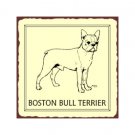 Boston Bull Terrier Dog Metal Art Sign