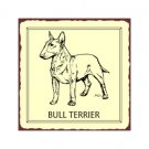 Bull Terrier Dog Metal Art Sign