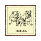 Bulldog Metal Art Sign