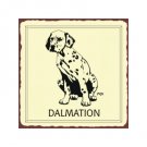 Dalmation Dog Metal Art Sign