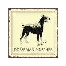 Doberman Pinscher Dog Metal Art Sign