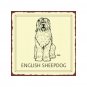 English Sheepdog Metal Art Sign