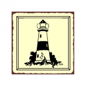 Lighthouse Metal Art Sign