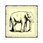 Elephant Metal Art Sign