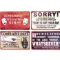 Complaint Department Signs - Set of 4 Tin Signs
