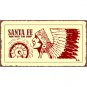 Santa Fe Ride With the Chief Train Sign - Metal Art Sign