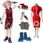 Sakura Haruno Women's Cosplay Costume and Accessories Set