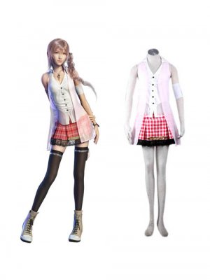 Absolutely 1:1 Replica Final Fantasy XIII 13 serah Cosplay Costume(0652-0127-4)