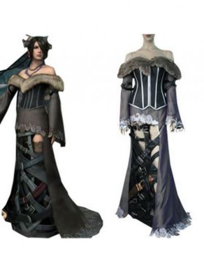 Final Fantasy X Lulu Cosplay Costume-4394