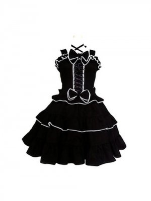 Tailor-made Black Gothic Lolita Cosplay Costume