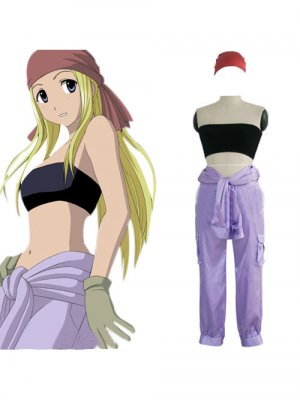 Fullmetal Alchemist Winry Rockbell Working Cosplay Costume