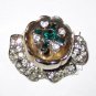 "Quivering Camellia" brooch in rhodium. 1938-42. Unsigned.