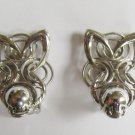 Abstract Silver Tone Earrings, Napier. c. 1950s
