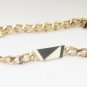 Monet Black & White Enamel Heavy Chain Sautoir Necklace