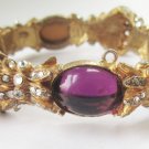 Mimi di N Faux Amethyst Cabochon Bracelet c. 1960s