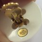 Les Bernard BIG White Lucite Button Runway Statement Earrings c 1980s