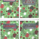 Christmas Dots - set of 12 cards - FREE shipping!