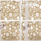 Ivory and Gold Christmas Cards - set of 12 - FREE shipping!