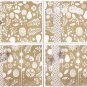 Ivory and Gold Christmas Cards - set of 12 - FREE shipping!