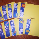 Yellow Blue Hibiscus Notecard Set -FREE Shipping