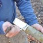 Early Traders Native American Crooked Knife (Comes with ceramic sharpening rod) Right Handed Knife