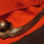 Native American Indian War Club Iroquois w/Brass inlay & Hand Made Trade Cloth Bag for your Club)