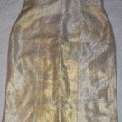 NWT NICOLE MILLER Gold Metallic Silk Skirt 10 $275 NEW