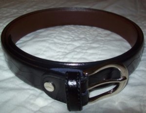 Code Azure Italy Leather Belt Black Diamond 42 NEW $169