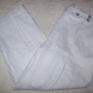Full Circle 100% Linen White Capri Pants 28 NEW NWT