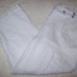 Full Circle 100% Linen White Capri Pants 28 NEW NWT