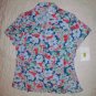 Claiborne Emma James Floral Pleat Blouse Top 8 NWT $89